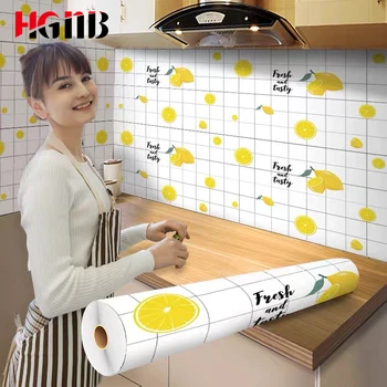 

Kitchen Oil-Proof Self Adhesive Stickers Anti-Fouling High-Temperature PVC Waterproof Wallpaper Cabinet Contact Paper Home Decor