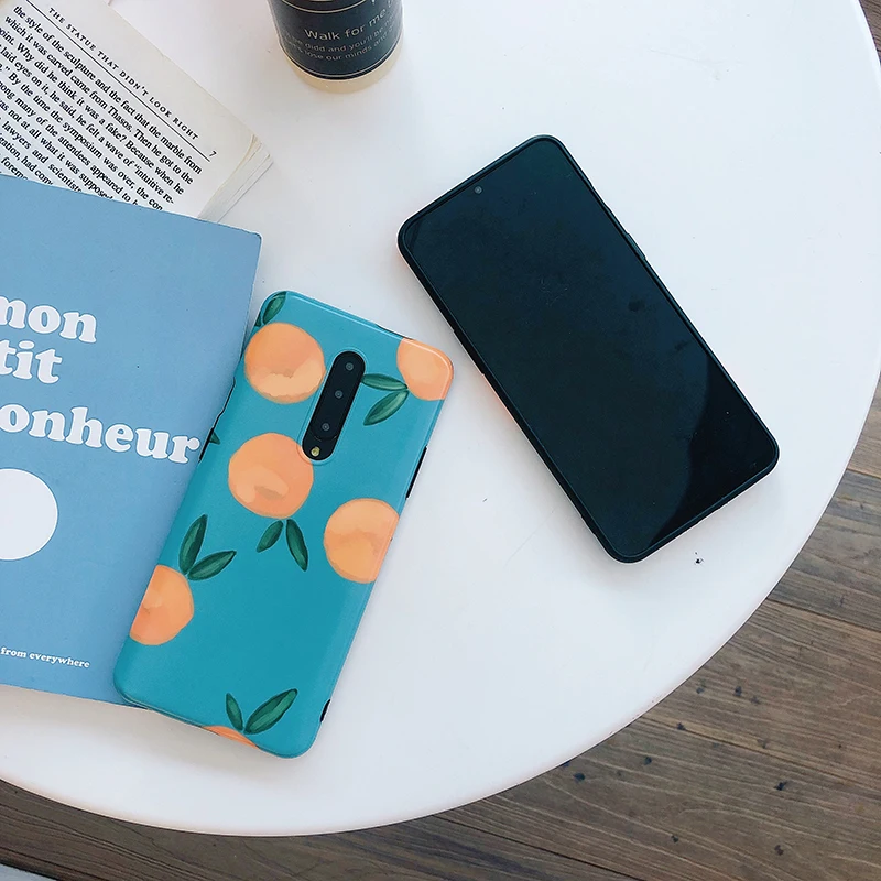 Чехлы для телефонов OnePlus 7 летняя оранжевая Мягкая матовая задняя крышка Подарочные чехлы для телефонов one plus для Oneplus 7 Pro задняя крышка