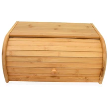 Натуральные Бамбуковые хлебные ящики для кухонной столешницы, большая хлебная коробка, Кухонный Контейнер для хранения еды-(требуется сборка
