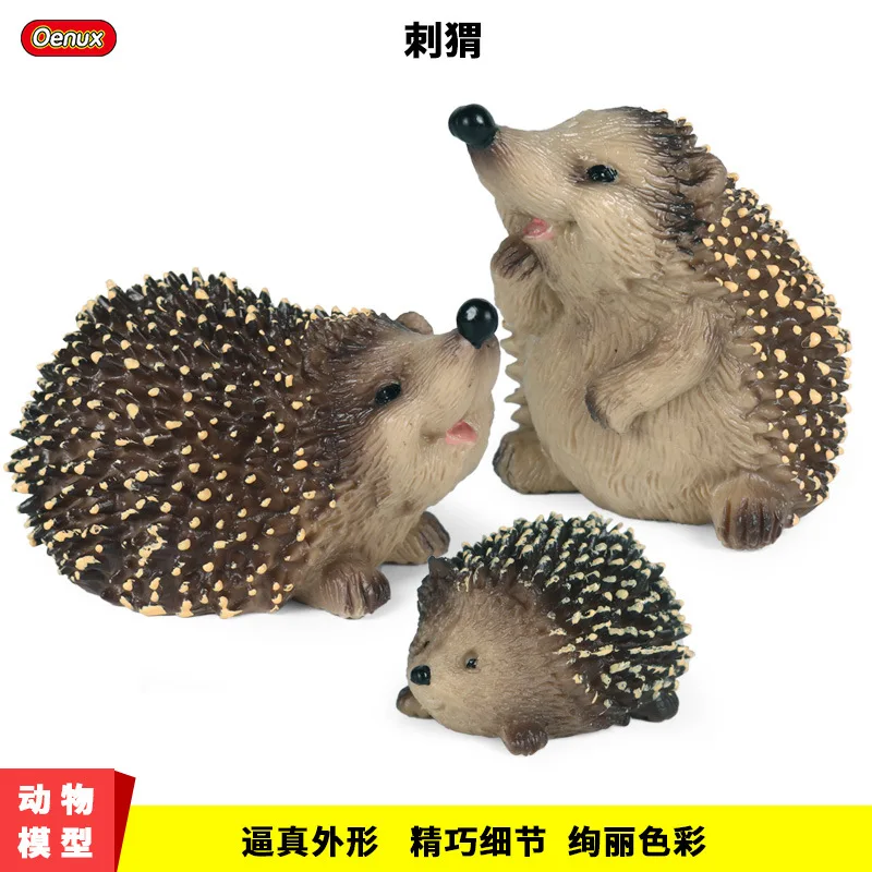 

Jungle Wild Small Animals Model Realistic Hedgehog Action Figure Home Decor Figurines Collection Educational Toys Children Gifts