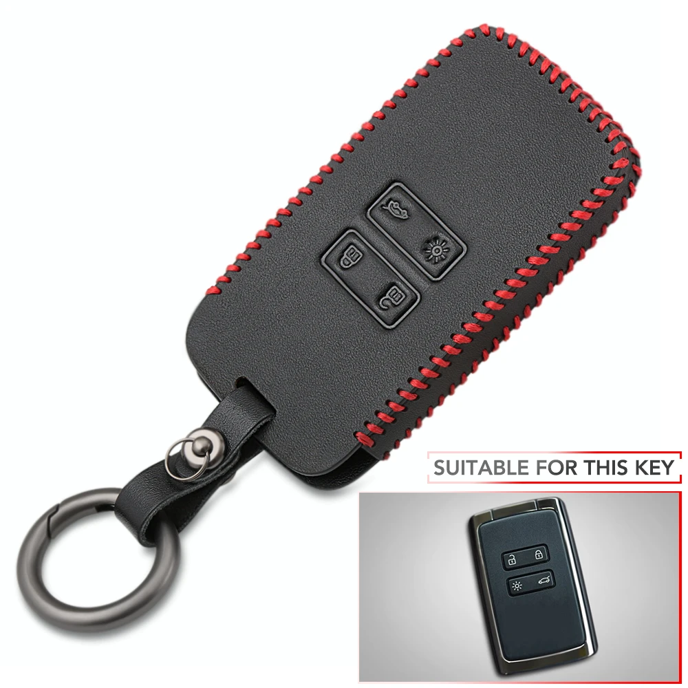 B Style Модный кожаный брелок для ключей Чехол-держатель для Renault Clio Scenic Megane RS Duster Sandero Captur Twingo Koleos Защитная крышка - Название цвета: B Style