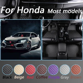

Custom Car Floor Mats For Honda All Models CRV XRV Odyssey Jazz City crosstour CRIDER VEZEL Accord Leather Interior Accessories