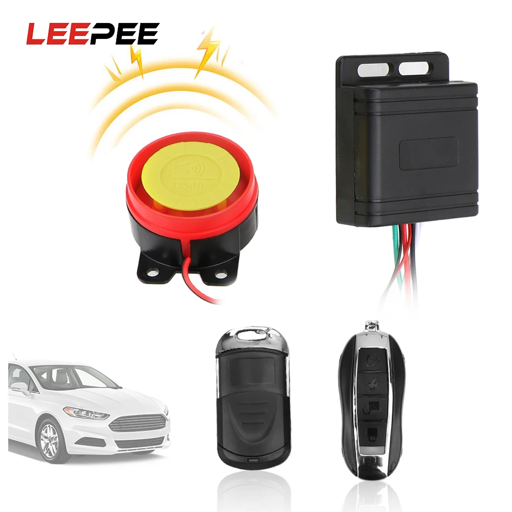 12V Motorcycle Smart Alarm System Keyring Remote Control Key Security Car Warning Interior Dirt Pit Bike Motorcycle Accessories
