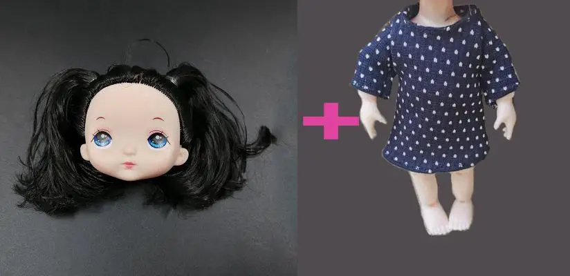 Милый каваи 13 подвижных шарнирных девушка кукла Играть Дом игрушка BJD 1/8 куклы для детей Коллекция подарков на день рождения 17 см - Цвет: F Doll with Dress