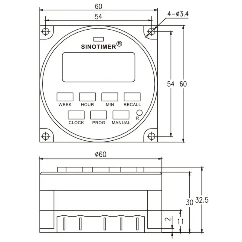 Большой lcd цифровой 220V программируемый таймер с функцией обратного отсчета времени
