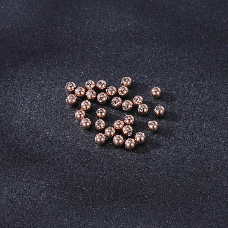ZS 5–50 Stück 16G Edelstahl Piercing-Schraube Ersatzkugel Rosévergoldet Ohrring Kugeln Nase Labret Helix Piercing Kugel – Detail 6