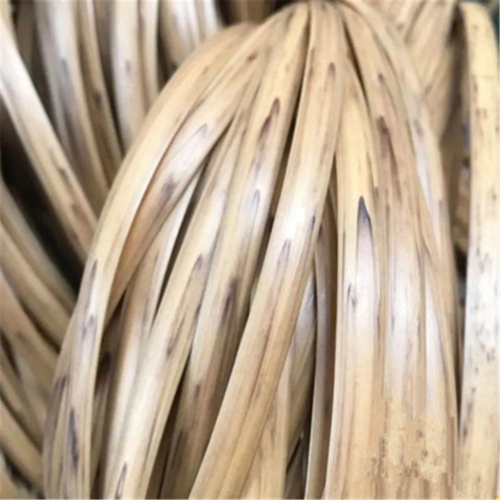 

500G/lot 8CM wide Wood grain colorgradient flat synthetic rattan PE rattan weaving material plastic rattan for knit and repair c