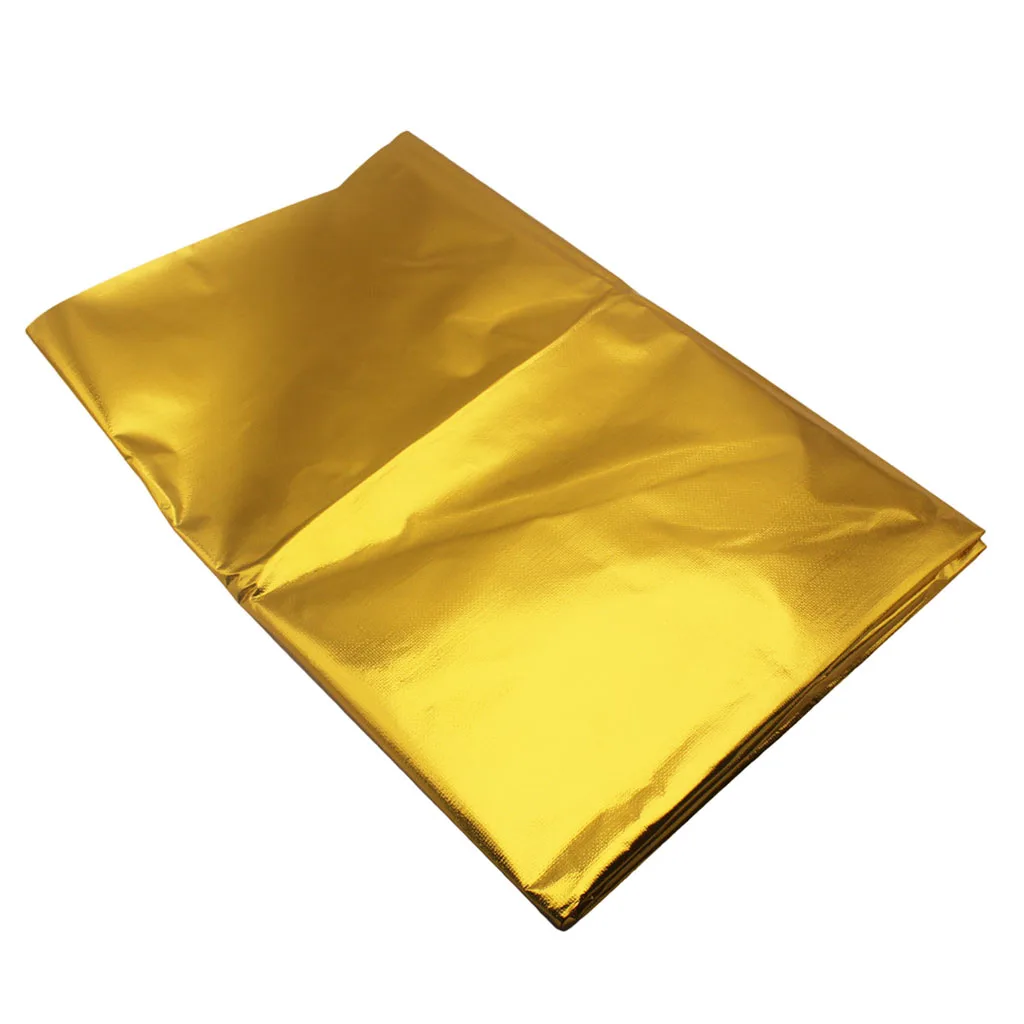 Автомобиль 3" x 47" самоклеющиеся отражающие золото тепло обертывание барьер для тепловой выхлопной