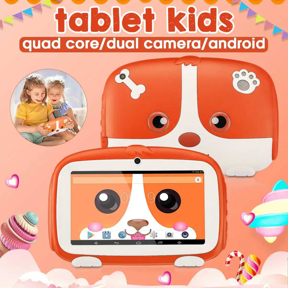 

WIFI Camera Tablet PC 7 inch Dual Cartoon Multi-language Children's Tablet for Android for Kids Children Photo Learning Gift