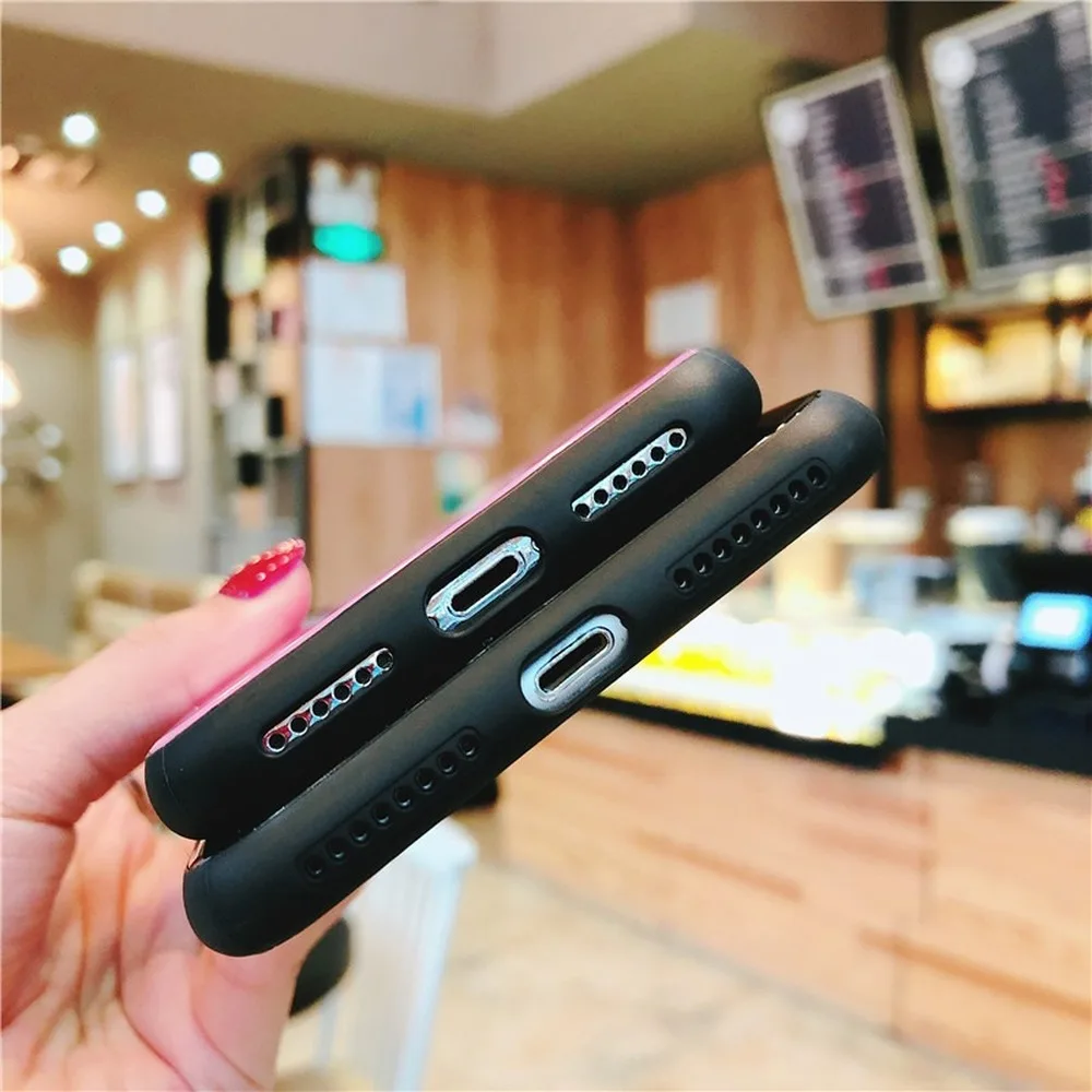 Ins креативный стеклянный чехол для телефона для IPhone 11 Pro Max X XS Max ударопрочный бампер чехол для IPhone 6 6S 7 8 Plus чехол Funda Armor