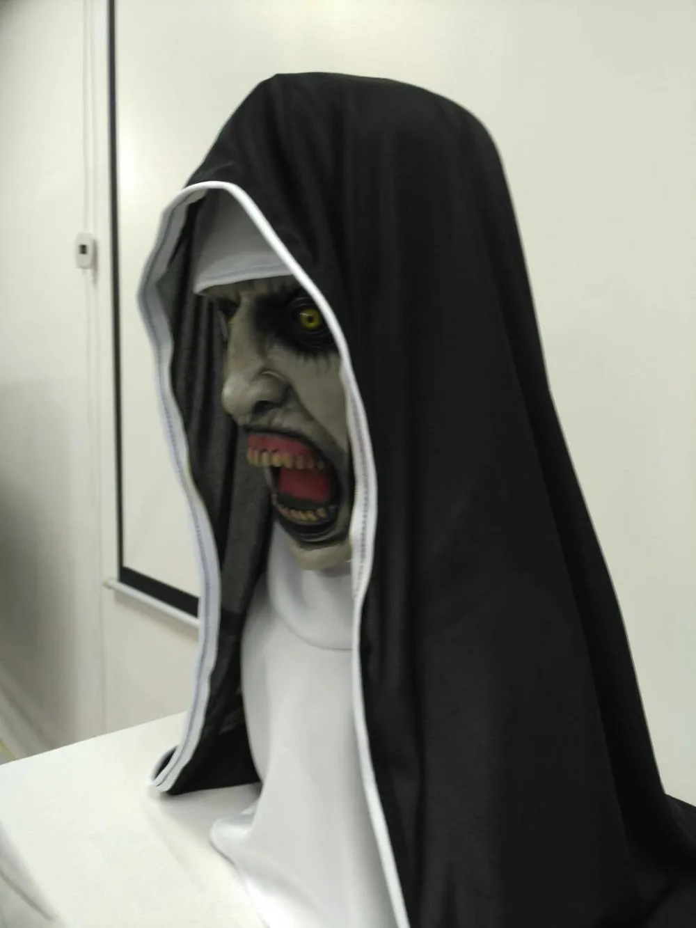 Nun ужасная маска Хэллоуин страшные маски вечерние клоун для косплея маскарадная тушь призрак террор маска латексный шлем смешной