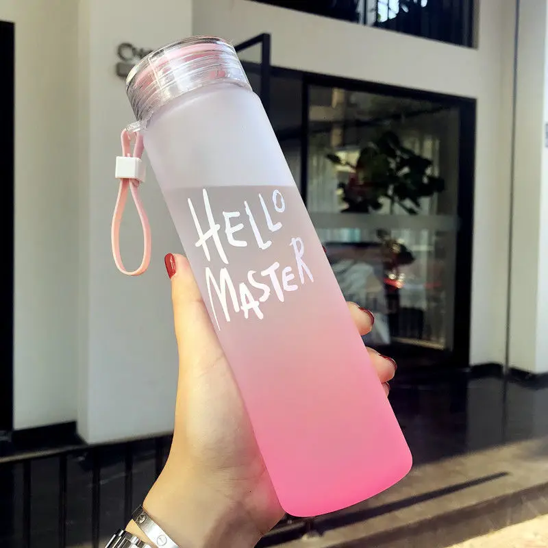 

Plastic Water Bottle For Water Sport 500ml Portable Rope Kids Drinkware Outdoor Leak Proof Seal Gourde Climbing Water Bottles