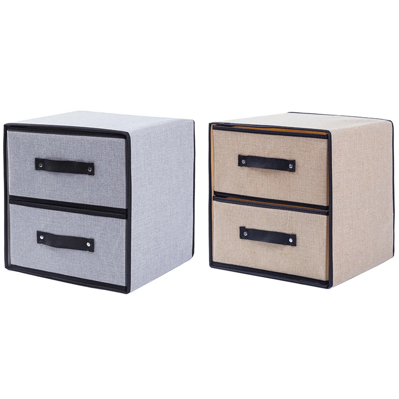 Foldable Storage Box for Clothes Laundry Underwear Storage Box Polyester Fabric Drawer Storage Bag Storage Container