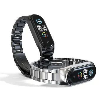 

For Mi Band 5 Wrist Strap Metal Screwless Stainless Steel for Xiaomi Mi Band 4 Smart Watch For Miband 3 Band Wristband Bracelet