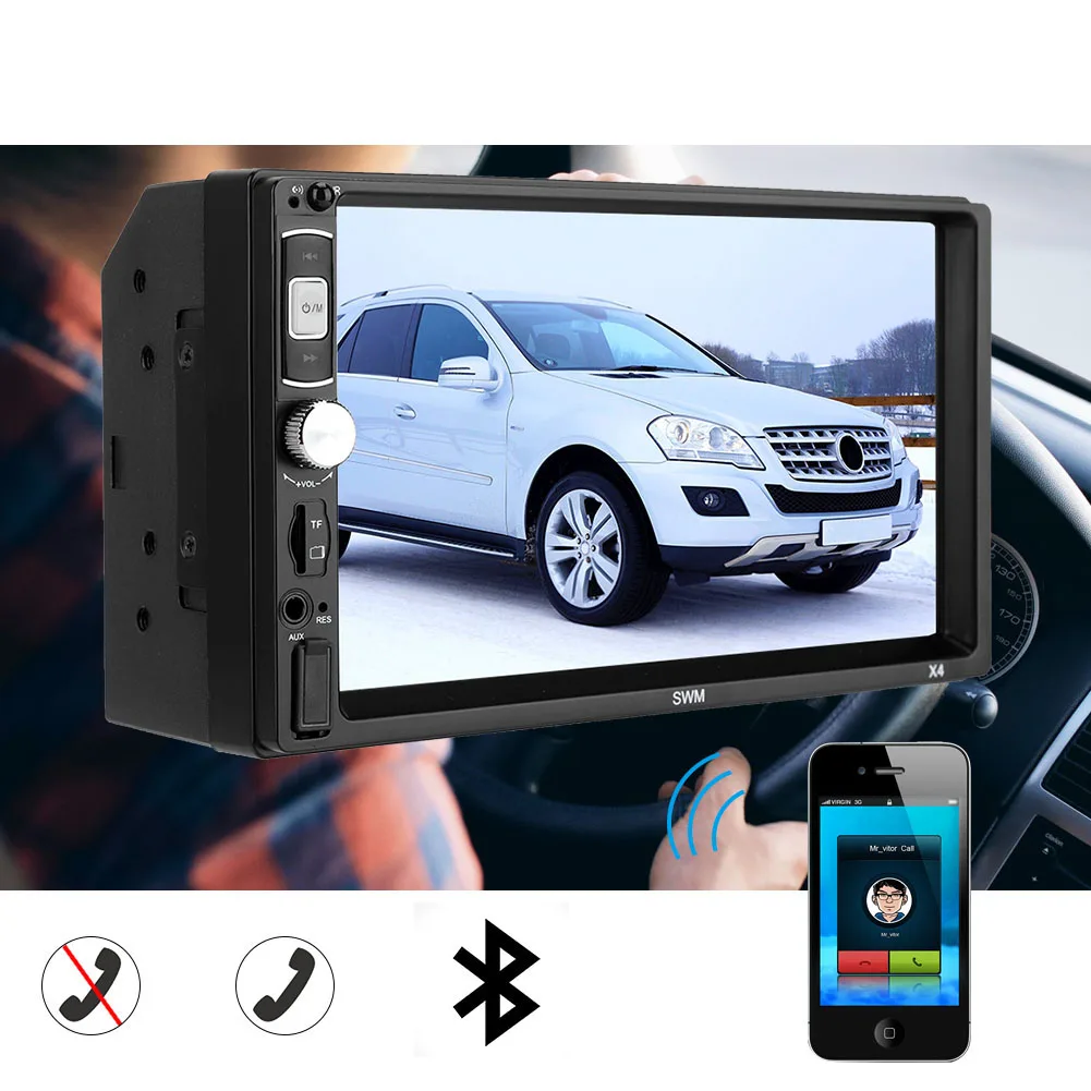 " 2 Din автомобильное радио сенсорный экран автомобиля аудио стерео bluetooth USB FM Авто радио автомобиля мультимедиа MP5 плеер дистанционное управление