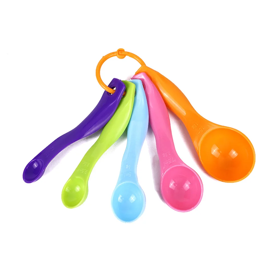 Multicolored Measuring Spoons Set 5 Pieces