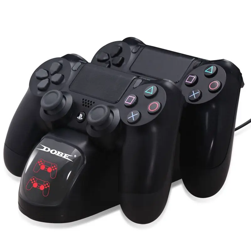 Контроллер Dual usb зарядное устройство док-станция для PS4/PS4 Slim/PS4 Pro контроллер(черный