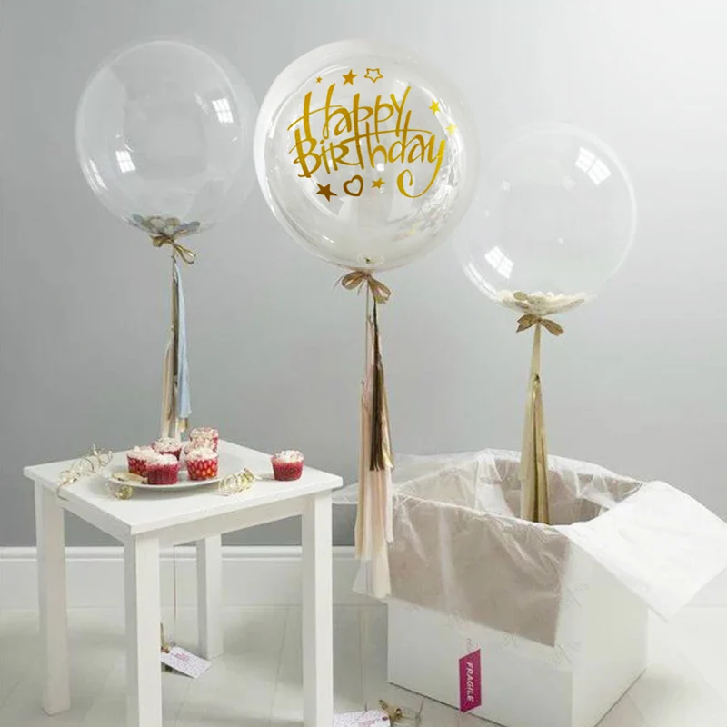 

1PC Wedding Birthday Party Decoration Balloons Helium Bobo Balloons Clear Transparent PVC Balloon Party Favors Christmas Decor