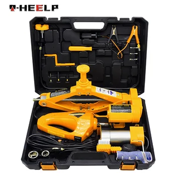 

E-HEELP Car jacks 12V Car Electric Jack Lifting Set Impact Wrench Tool Built-in Flash LED Light Car Jacks