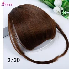AOOSOO Synthetische pony für weiß Falsche Haar Ordentlich Vor Falschen Fringe Dünne Stumpfen Clip In pony stück für Frauen mädchen