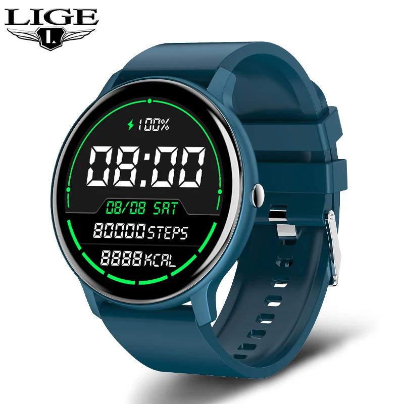 LIGE 2021 Fashion Smart Watch Ladies Heart Rate Blood Pressure Multifunctional Sport Watch Men Woman Waterproof Smartwatch Women 