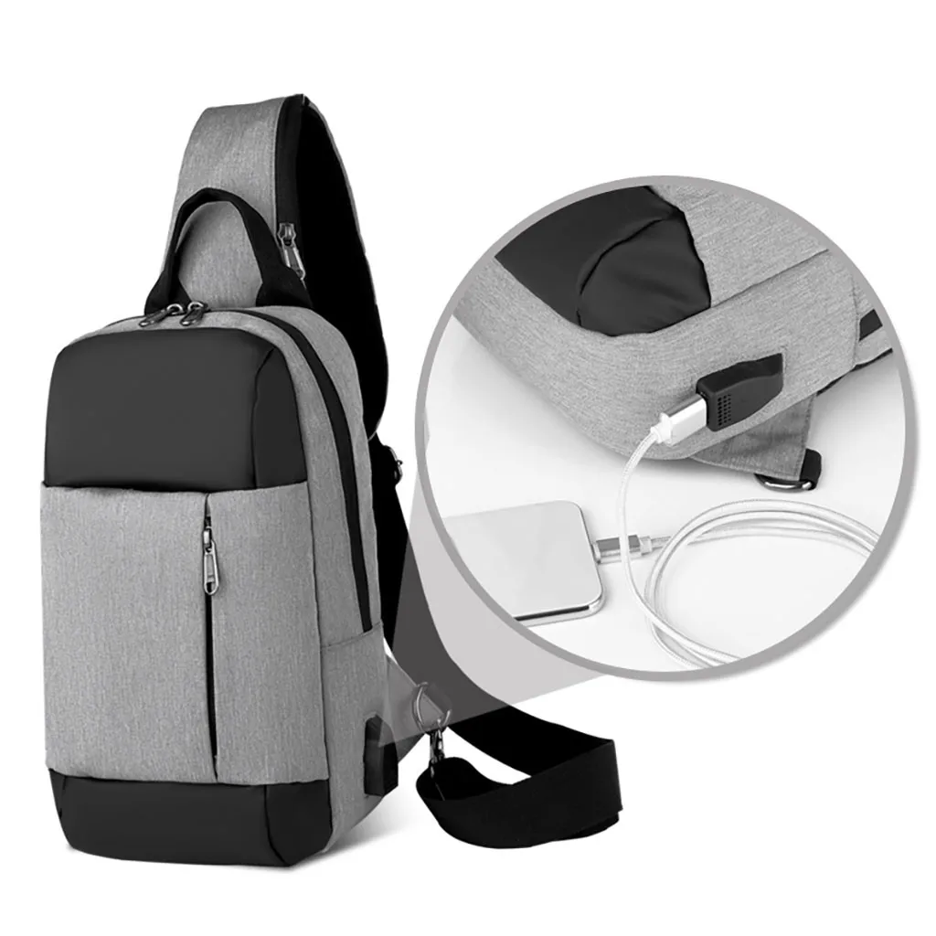 Adjustable Buckle Strap Men Shoulder Multi-Function Mobile Phone Bag Small Outdoor Sports Bag Chest Bag Unisex Nylon Package
