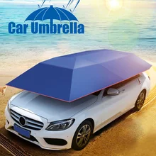 Semi automático carro tenda sombra guarda-chuva toldo guarda-chuva do carro sol 99% raios uv refletir bloco à prova de vento à prova dwindproof água