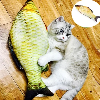 

3d Fish Shape Decorative Cushion Throw Pillow With Inner Home Decor Sofa Toys 20/40/60cm Pillow For Pet Cat Sleeping Pillow