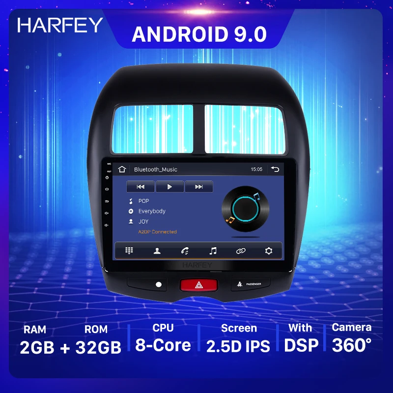 Harfey 10 1 &quotAndroid 9 0 автомобильное радио головное устройство 2.5D + IPS GPS Muiltimedia плеер для