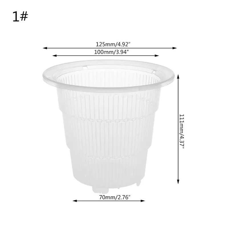 1 Mesh Pot Plastic Clear Orchid Flower Container Planter Home Gardening Decoration - Цвет: 1