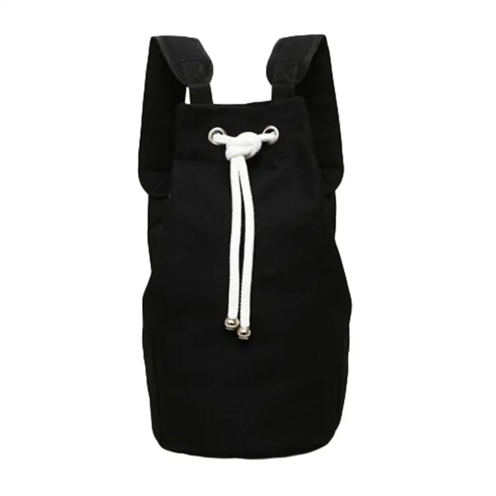 Men's Canvas Backpack New Large Capacity Men Drawstring Bagpack Bucket Unisex Fashionable Concise Shoulder Bag Male Schoolbag