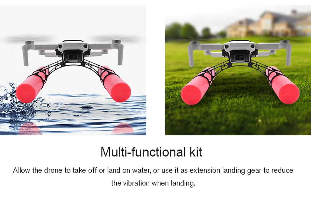 Landing Gear Extension Floating Kit for DJI Mavic Mini RC Drone Landing on Water Buoy bar height scaffold kit 1121#C