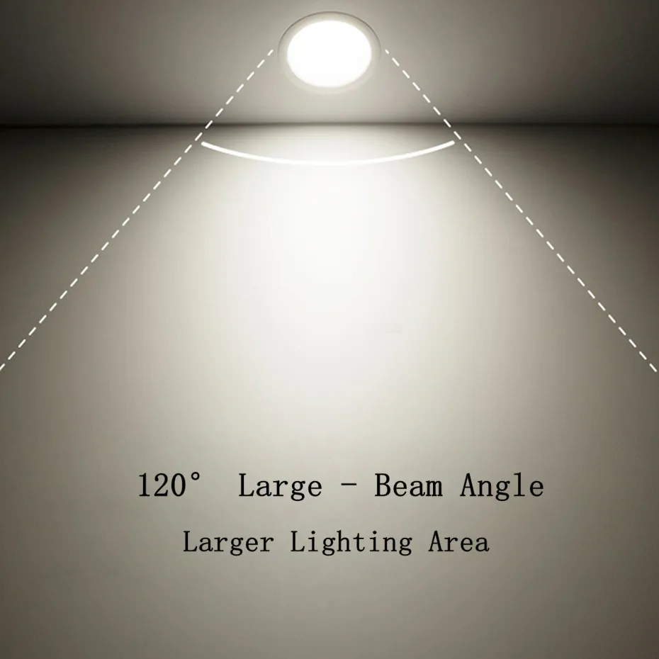 Banheiro à Prova Conduziu a Lâmpada do Teto Recesso Luzes Iluminação Ip65 Dwaterproof Água Corte Buraco Casa 5 w 7 12 15 Ac110v 220 v Lâmpada & 8 High Quality Luzes e Iluminação