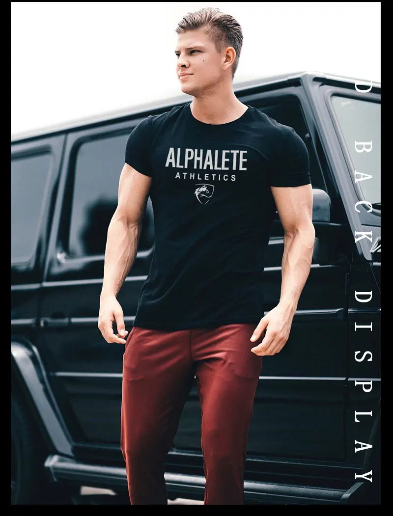 Muscle Dr. Европа и Америка братья напечатаны популярный бренд короткий рукав Футболка для мужчин бег спортивная одежда фитнес тренировка S