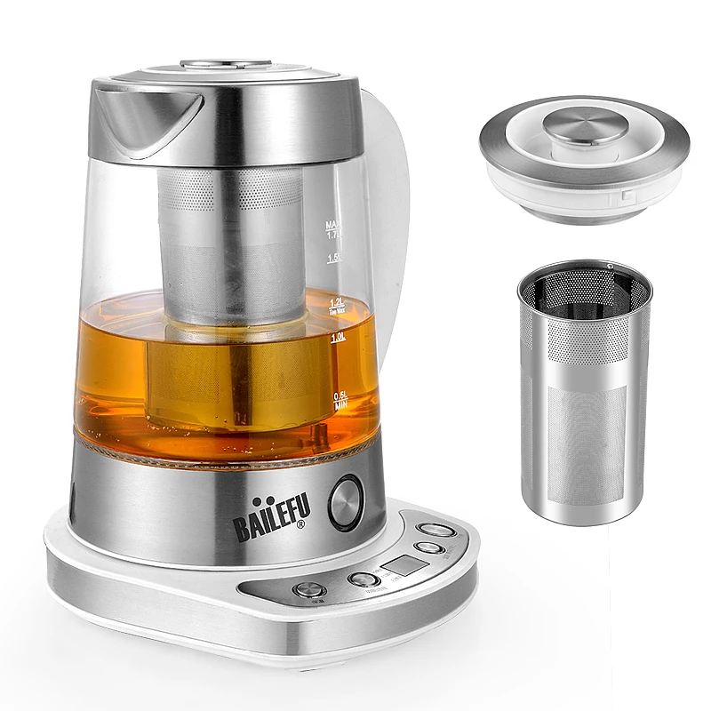 

KG17T02G-02, 1.7л, электрический чайник для отвара, для здоровья, черный чай/цветочный чайник, специальный чайник, многофункциональный стеклянный чайник для здоровья