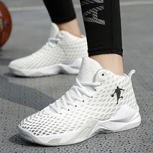 Мужские баскетбольные кроссовки с высоким берцем, амортизирующий светильник, баскетбольные кроссовки, Нескользящие, дышащие, для спорта на открытом воздухе, кроссовки