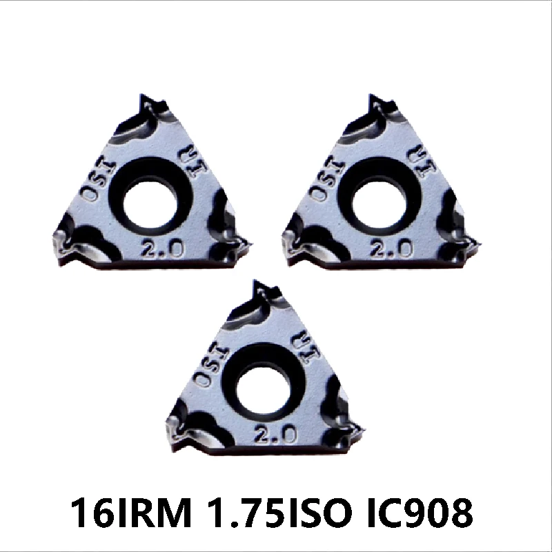 ISCAR 10 шт./кор. 16IR 16IRM 1.75ISO IC908 16 IRM 1,75 ISO карбидная вставка для токарного станка инструменты токарного инструмента фрезерный станок с ЧПУ utensili Торнио