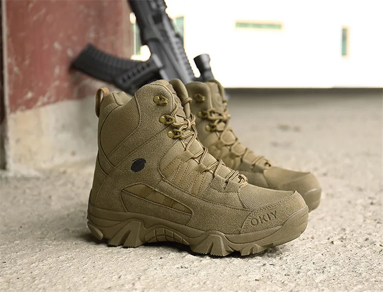 Outdoor Hiking Ankle Boots Desert Tactical Combat Boots Men-