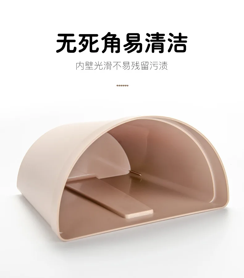 Wall-Mounted Plastic Garbage Can Household Fashion Creative Kitchen Living Room Bathroom Toilet Semi-Circular PS Bucket Consignm