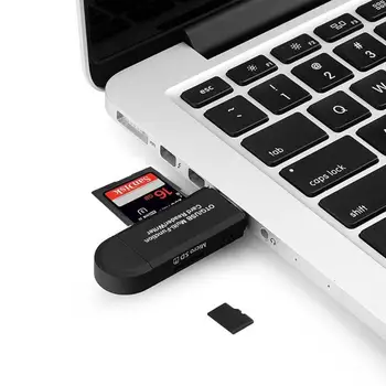 

2 in 1 Memory OTG Phone Card Reader High Speed 480Mb/s Adapter for PC Computer Plug and Play No External Power Supply