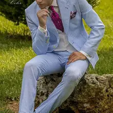 Красивый хлопковый костюм-смокинги для свадебных торжеств, костюм для свадебного торжества, лучший мужской классический костюм из 2 предметов(куртка+ штаны