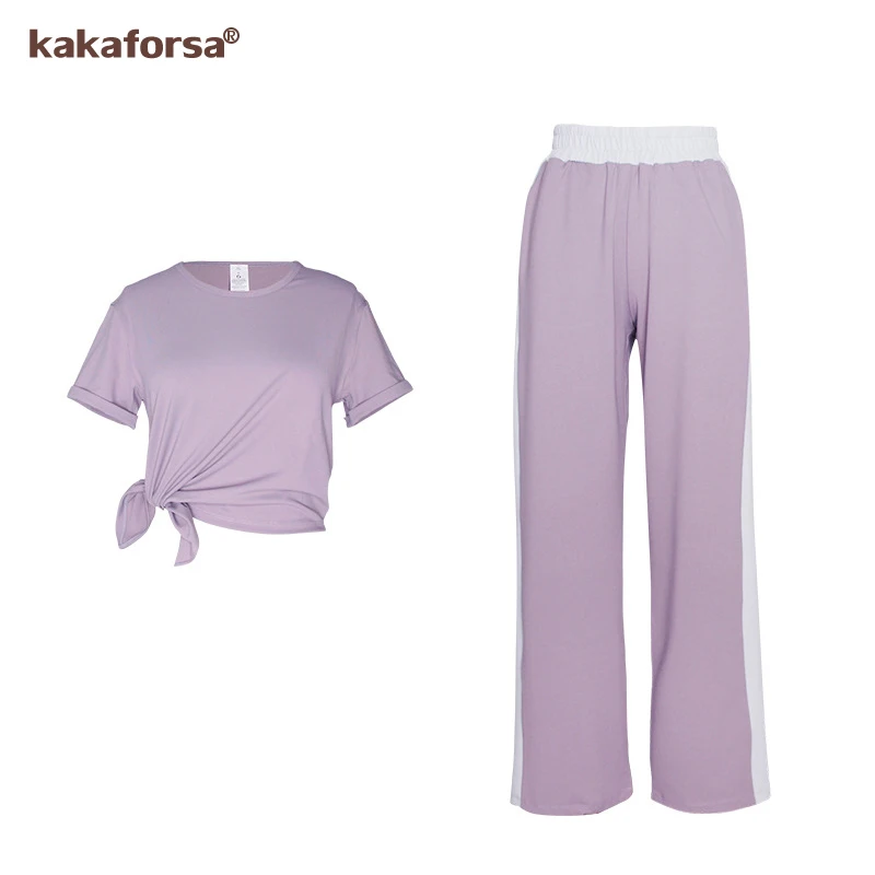 Purple Бесшовный комплект для йоги, женская одежда для фитнеса, спортивная одежда для женщин, спортивный костюм для спортзала, 2 шт., спортивные костюмы, Лоскутная Повседневная одежда для бега - Цвет: Purple
