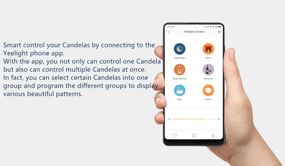 Xiaomi Yeelight candela Светодиодная лампа ночник умный дом дистанционное управление mijia телефон приложение романтический подарок свет