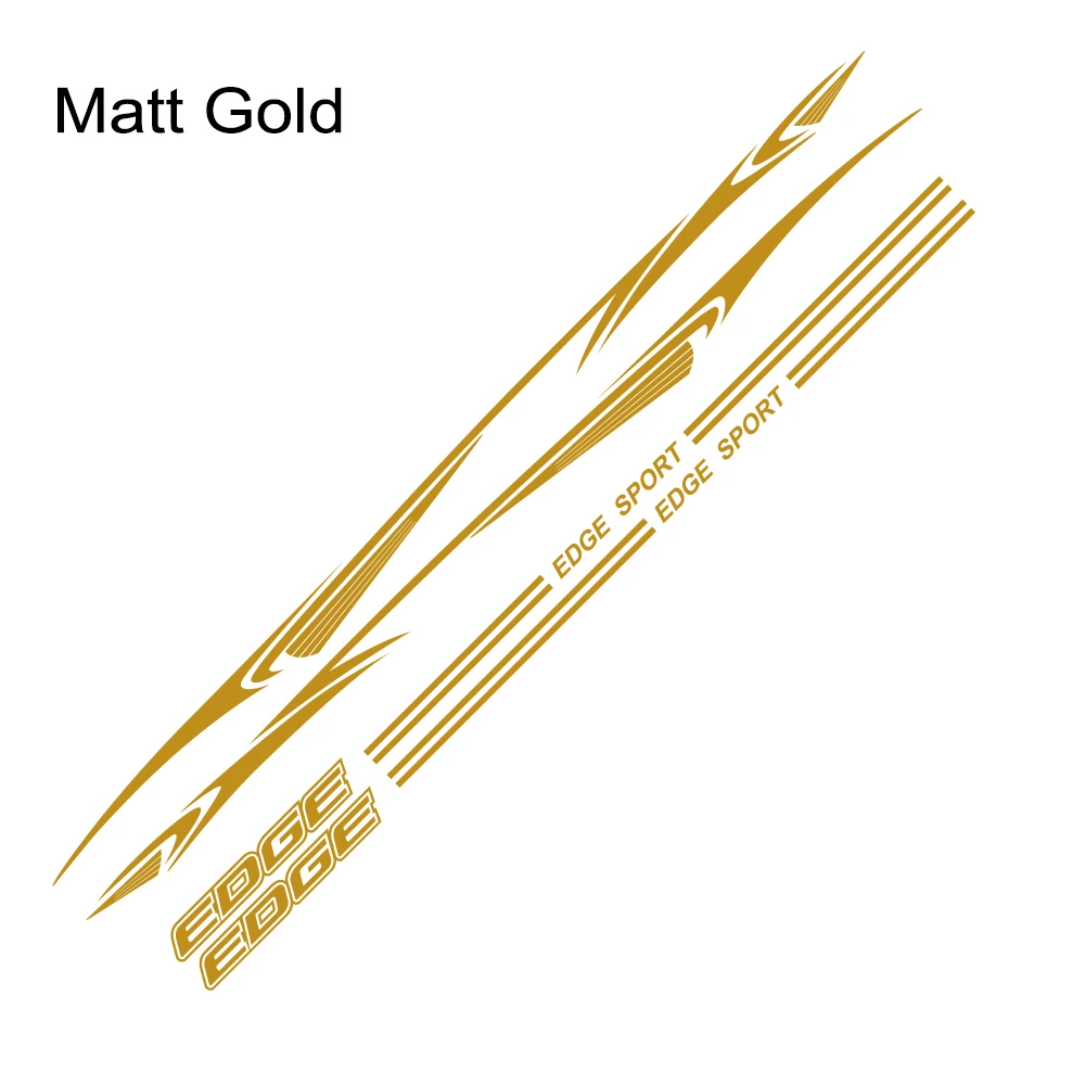 Matt Gold 1 Набор для стайлинга автомобилей графические виниловые боковые наклейки на дверь светоотражающие автомобильные накладки для Ford Edge Автомобильные украшения кузова Аксессуары - Название цвета: Matt Gold