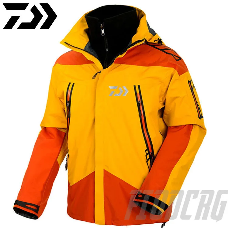 Daiwa Светоотражающая одежда для рыбалки осенне-зимние водонепроницаемые теплые куртки для рыбалки Лоскутные трехэтажные альпинистские костюмы