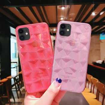 

Luxury Glossy Diamond Phone Case For iPhone 11 Pro Max X Xs Xr Xs Max 8 7 6 6S Plus Transparent Case For iPhone 11 Pro 8 7 6 6S