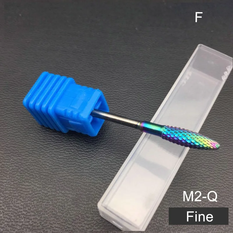 RIKONKA синяя Вольфрамовая круглая фреза для ногтей твердосплавные фрезы для маникюра электрические фрезы аксессуары для ногтей - Цвет: M2-Q
