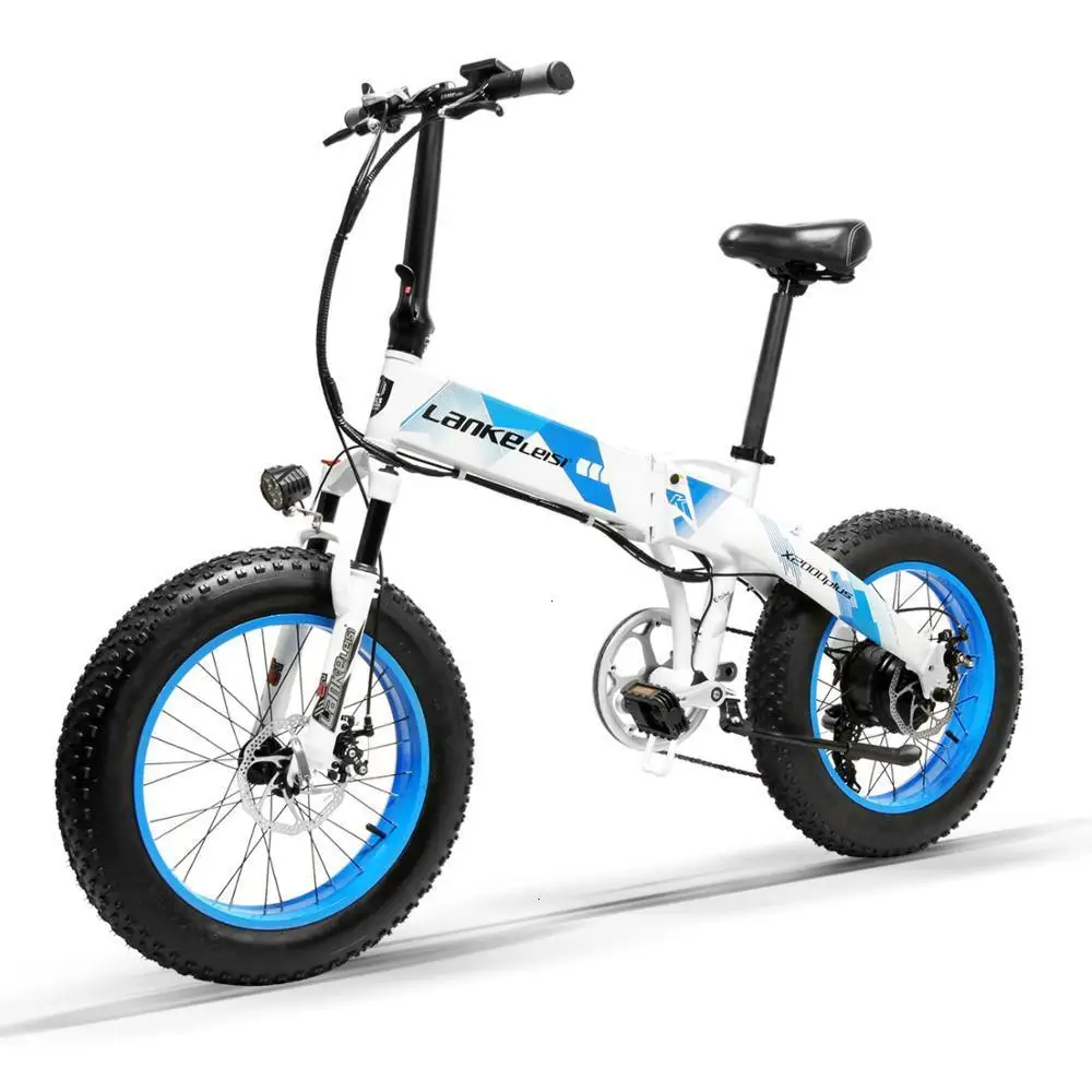 TIRE 400W Full Suspension 13AH 48V Fat X2000Plus Electric Bike Bicycle Folding Folding Electric Bike Ebike Foldable E Bike