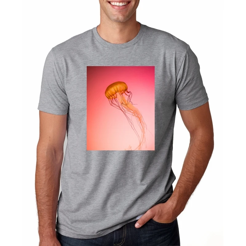 PLstar летняя Медуза новая футболка с коротким рукавом Харадзюку Мужская Медуза с золотой цепью печатная хлопковая футболка