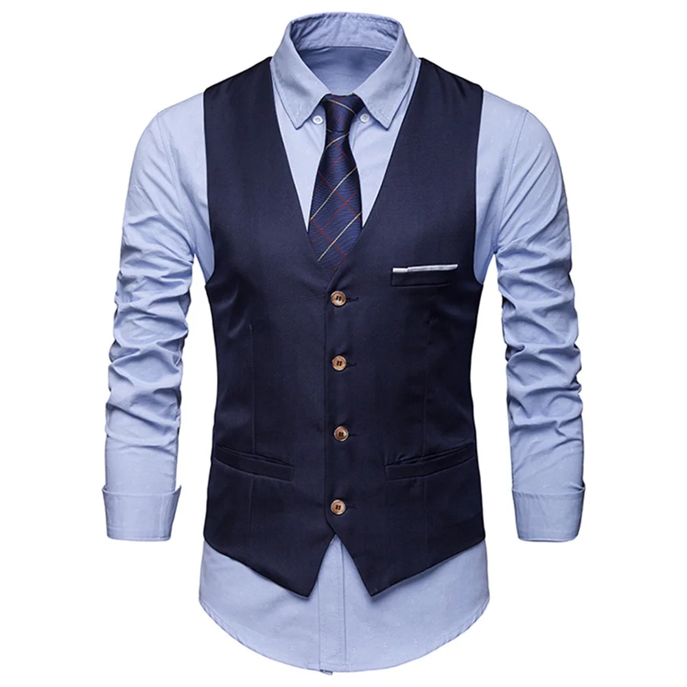 Otoño traje de hombre Formal traje chalecos Slim Chaleco de traje de los hombres hombre boda chaleco Homme sin mangas Casual de negocios chaqueta